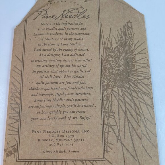 Moose Junction Quilt Applique Pattern Pine Needles Designs 31.5" x 40" UNCUT - Picture 6 of 8